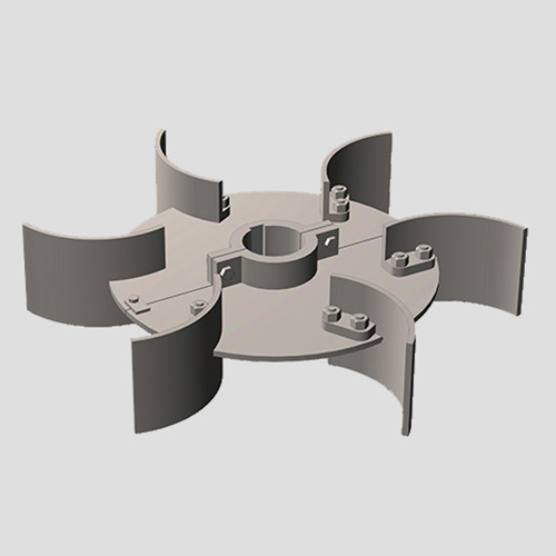 弯叶可拆圆盘涡轮式